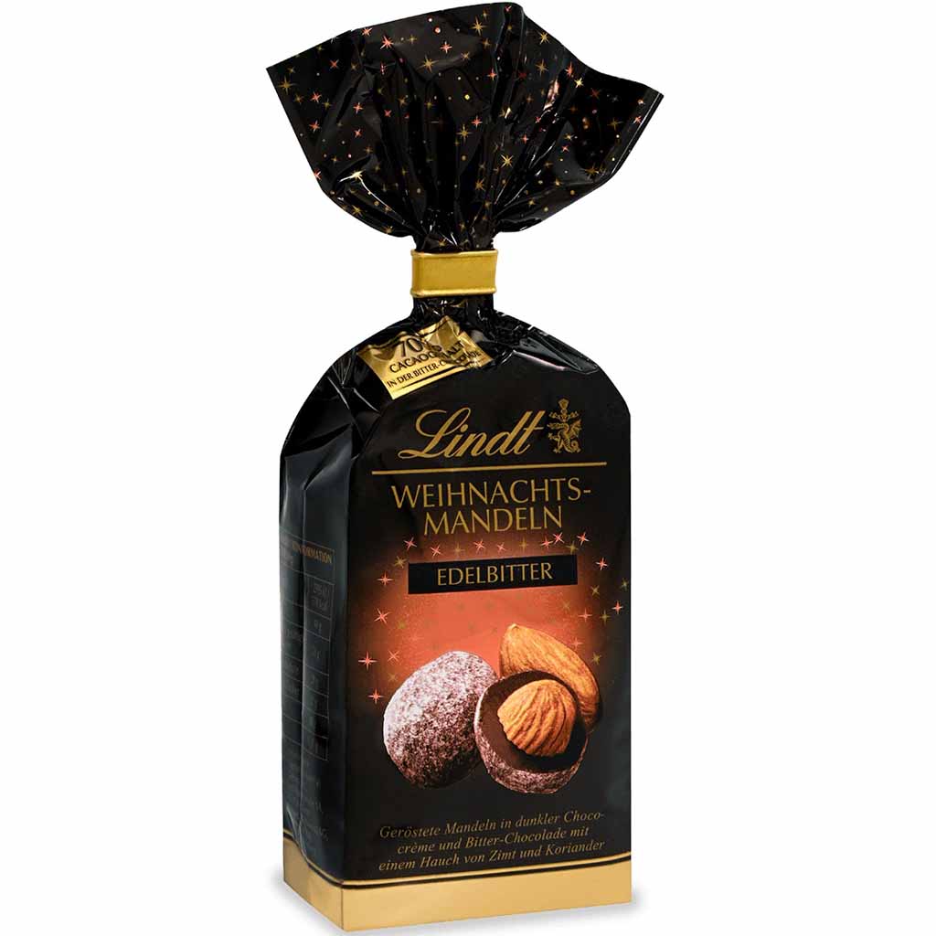 Lindt Weihnachts-Mandeln Edelbitter 100g MHD 30.03.26