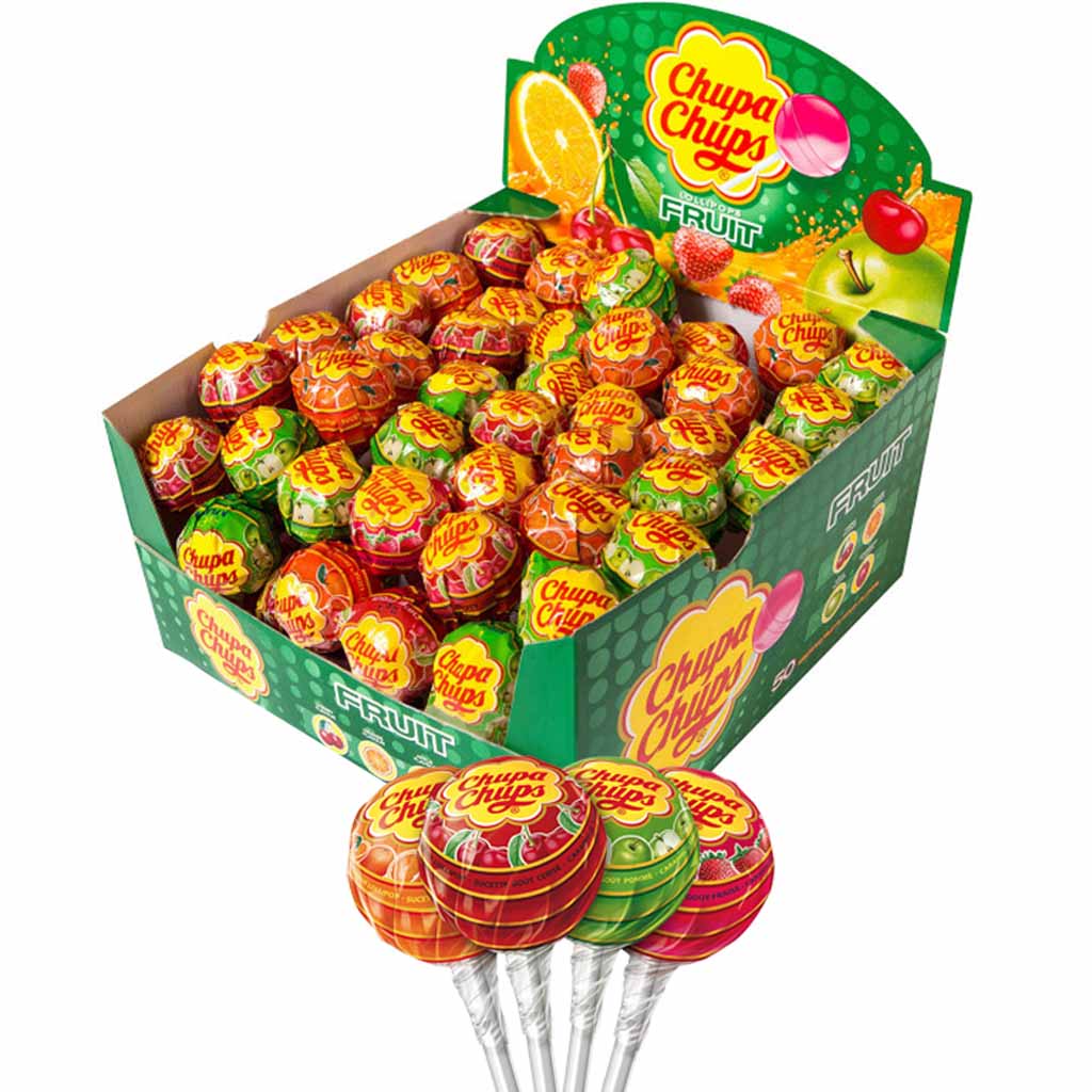 Chupa Chups Frucht Lollipops Lutscher 50er 600g MHD 30.01.27
