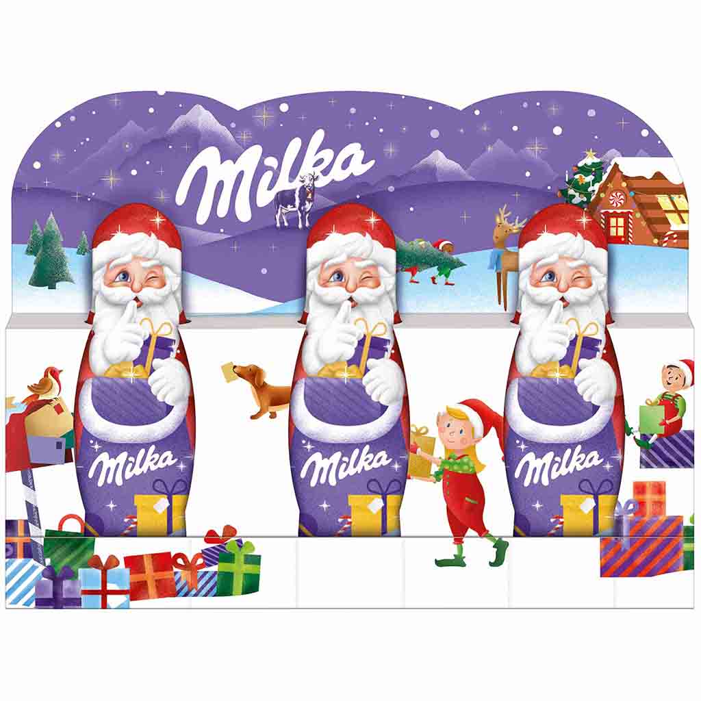 Milka Weihnachtsmann Alpenmilch 3er 45g MHD 31.03.26