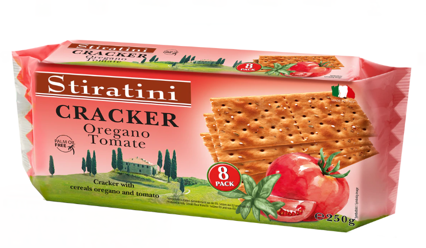 Stiratini Cracker mit Oregano & Tomate 250g MHD 23.05.26