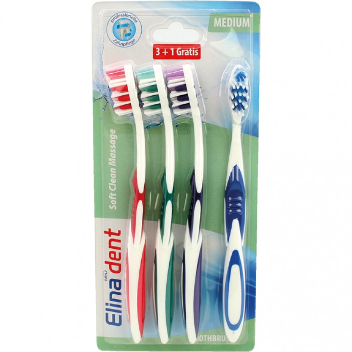 Zahnbürste Elina dent 3 + 1 Gratis