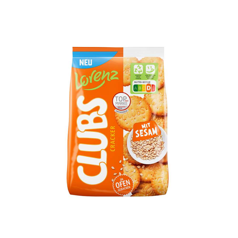 Lorenz Clubs Cracker mit Sesam 180g MHD 06.03.26
