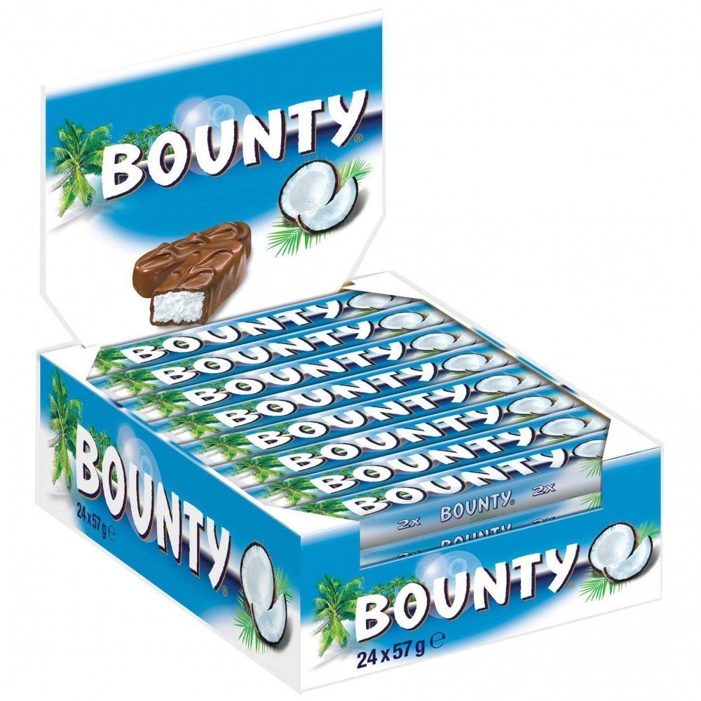 Bounty Doppelriegel Milch 24x 57g=1368g MHD 01.02.26