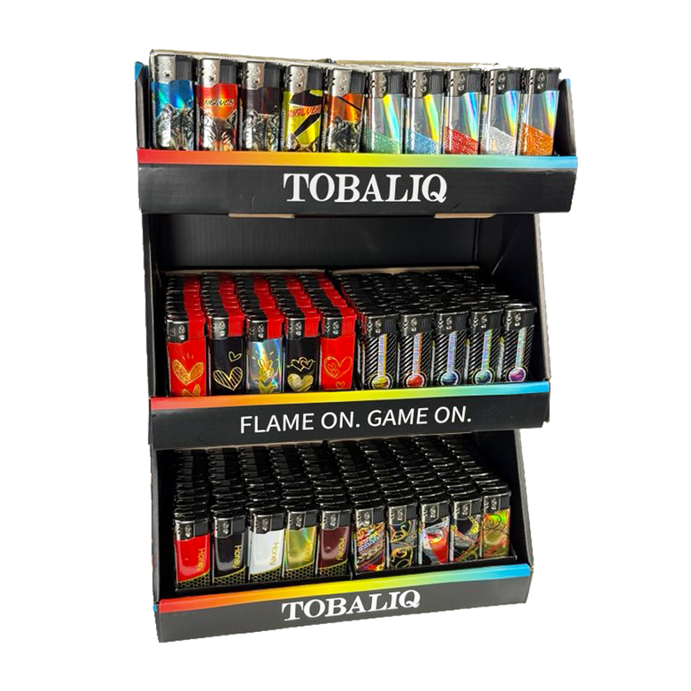 Feuerzeuge 300 Stück 3D ALU Motive-Feuerzeug Mix Display