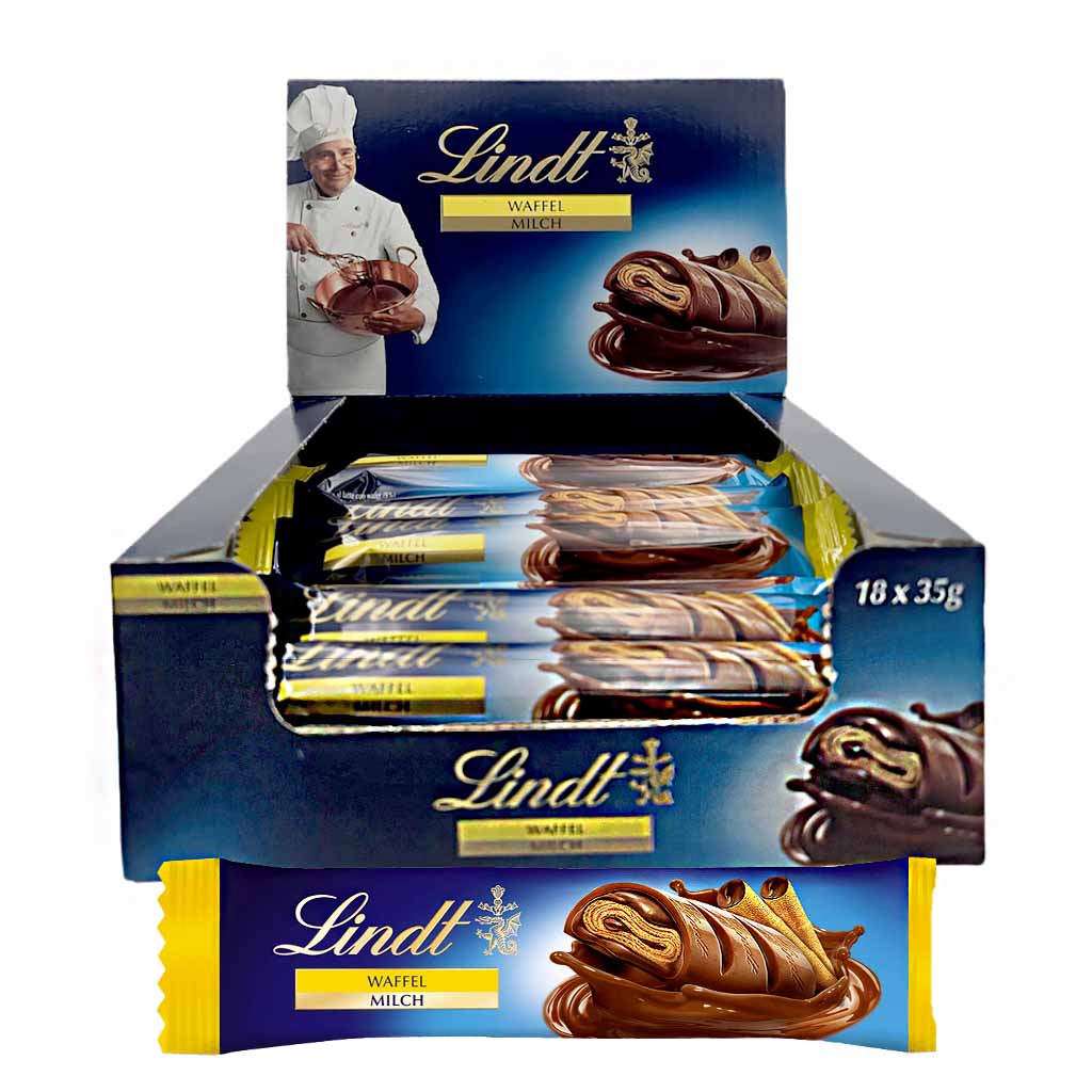 Lindt Waffel Milch Riegel 18x35g= 630g MHD 31.08.26