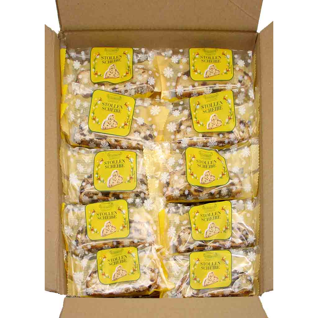 Kuchenmeister Stollen Scheiben 50x42g=2,1kg MHD 01.01.26