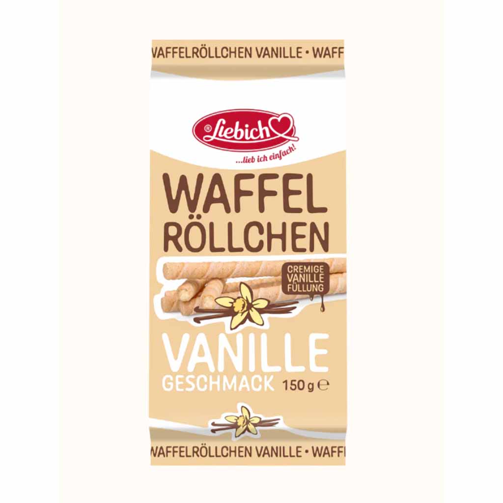 LIEBICH Waffelröllchen Vanille 150g MHD 23.09.26