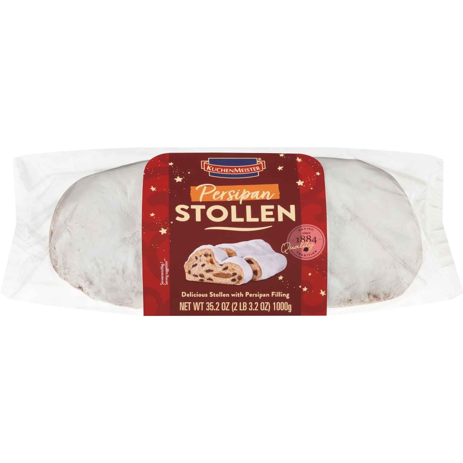 Kuchenmeister Stollen mit Persipan 1000g MHD 16.02.26