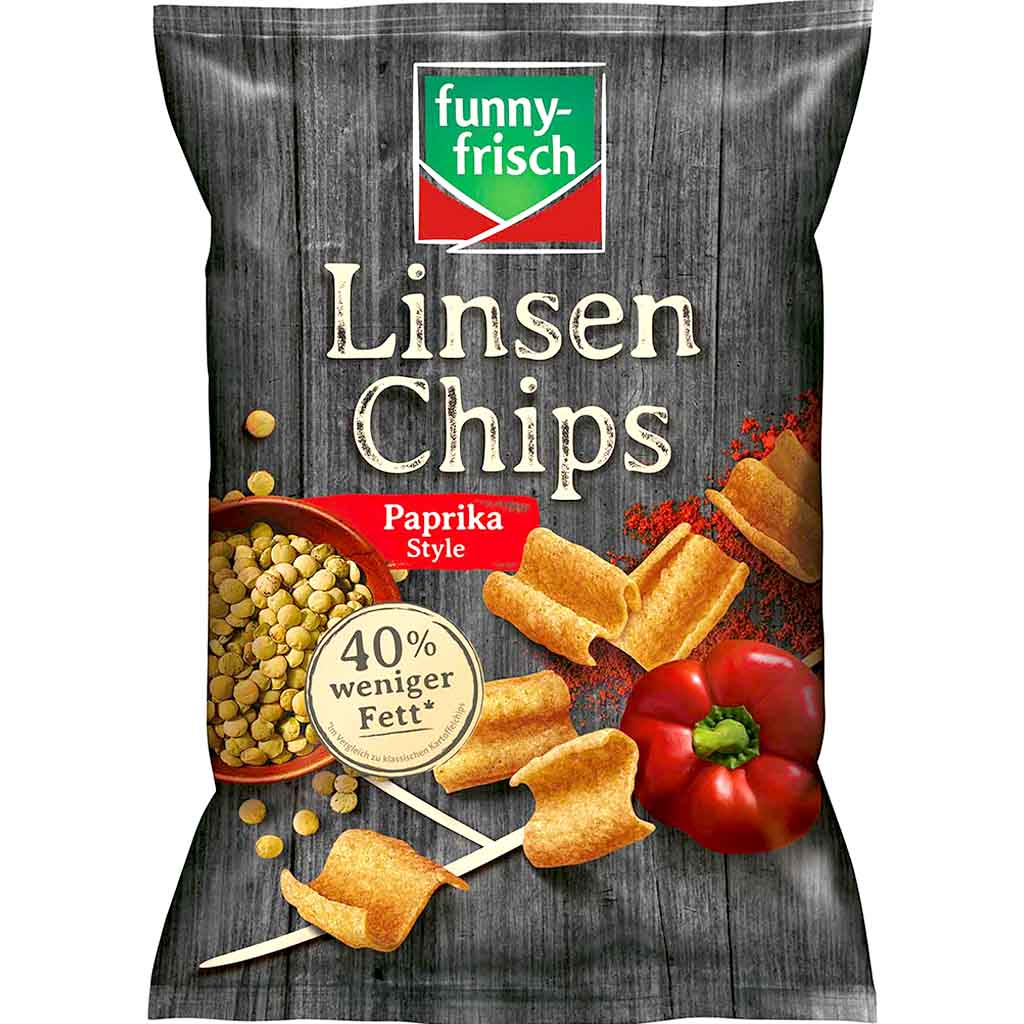 funny frisch Linsen Chips Paprika Style 90g MHD 22.12.25