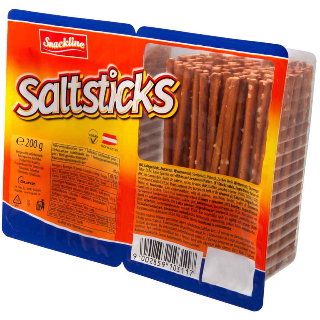 Snackline Salzsticks Salzstangen 200g MHD 30.04.26