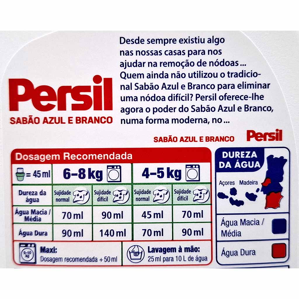 Persil Gel blau weiß Flüssigwaschmittel 4,5L Flasche, 8410436440370