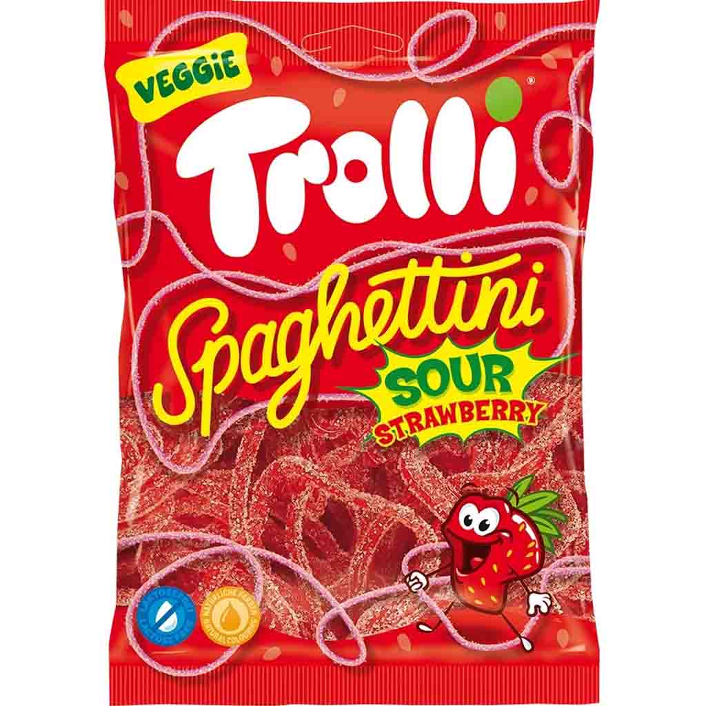 Trolli Spaghettini Sour Strawberry 30x100g = 3kg
