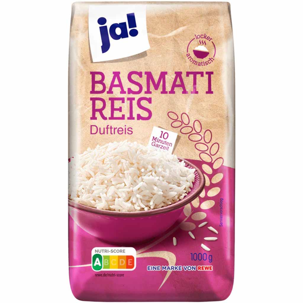 ja! Basmati Reis 1000g MHD 12.05.27