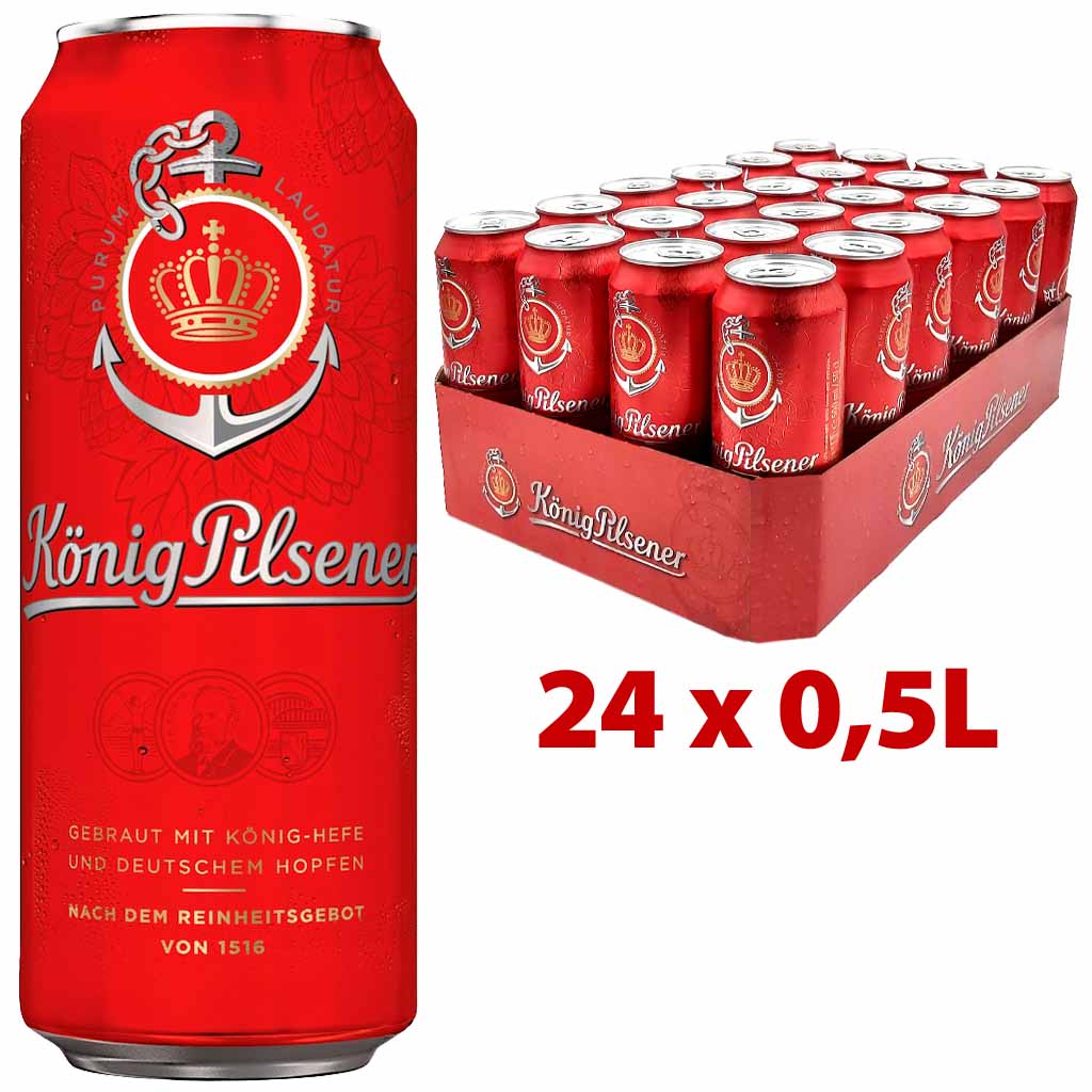 24x König Pilsener Bier je 0,5L Dosen = 12L, 4100770005857