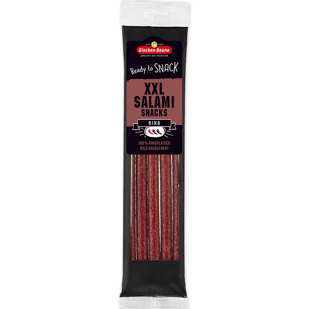 Glocken-Beune Ready to Snack XXL Rinder Salami 160g MHD 19.12.25