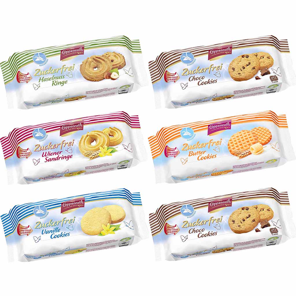Coppenrath Zuckerfrei Gebäck Mischung 6x200g=1200g MHD 16.06.26