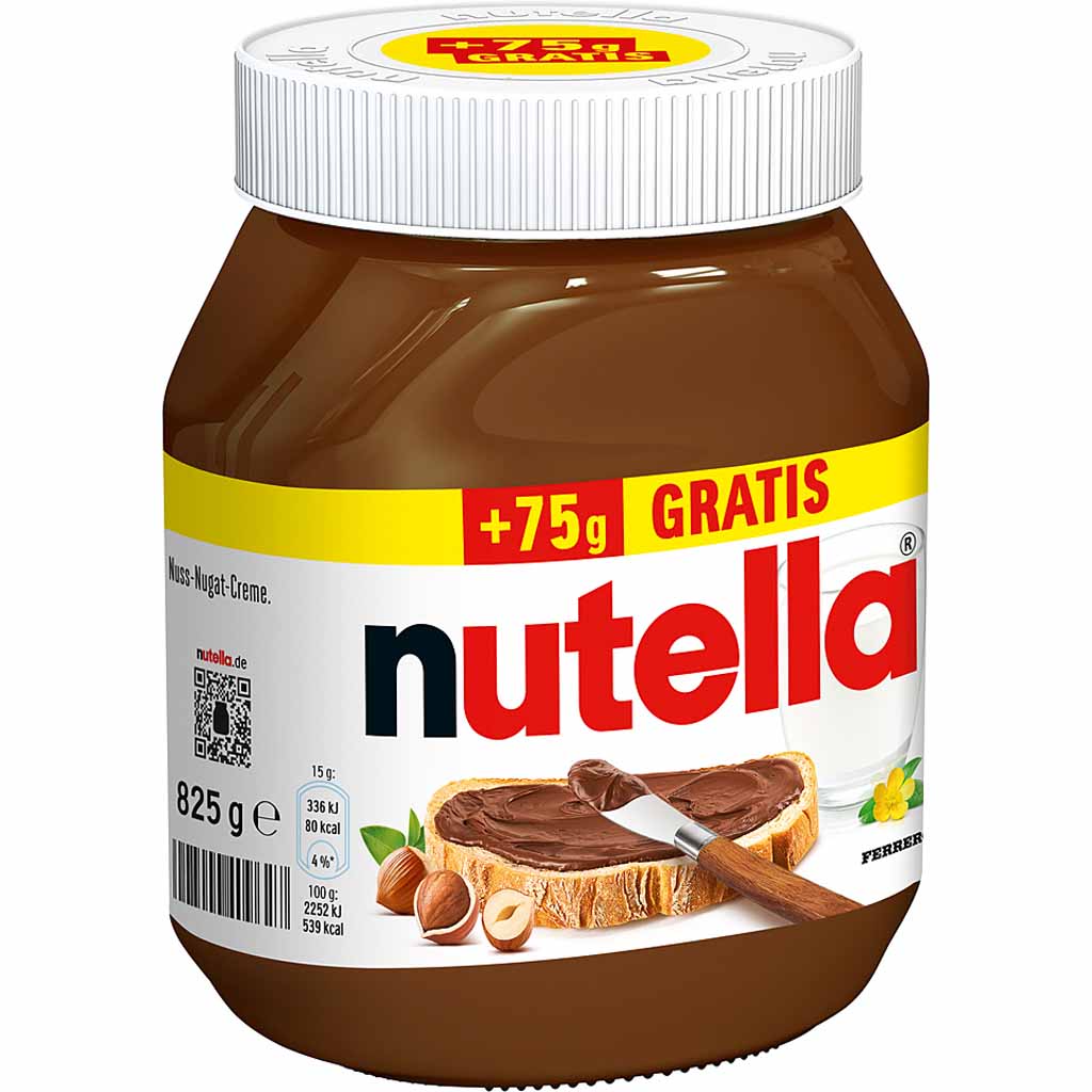 Nutella Brotaufstrich im Glas 825g MHD 20.10.26