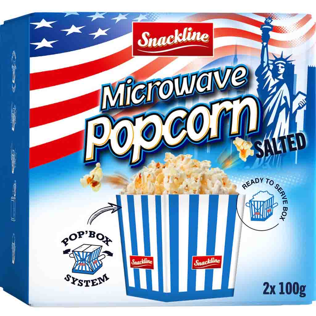 Snackline Popcorn Micro salzig 200g (2x100g) MHD 28.05.26