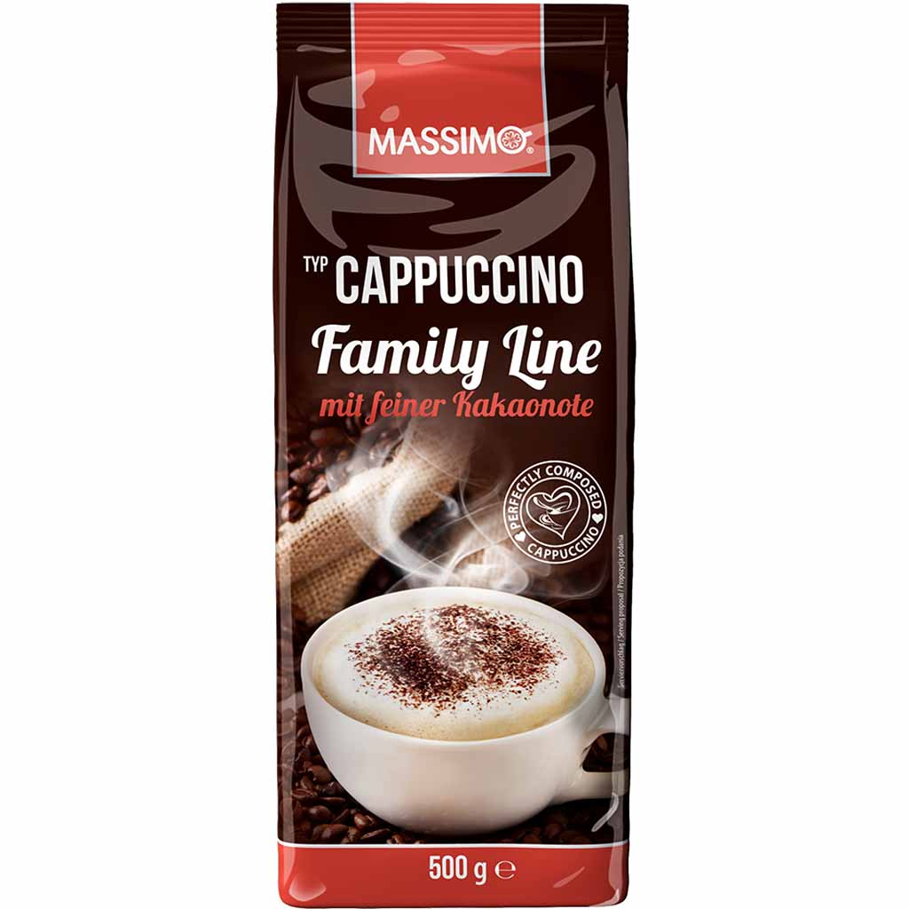 Massimo Cappuccino Family Line Kakao 500g MHD 30.07.26
