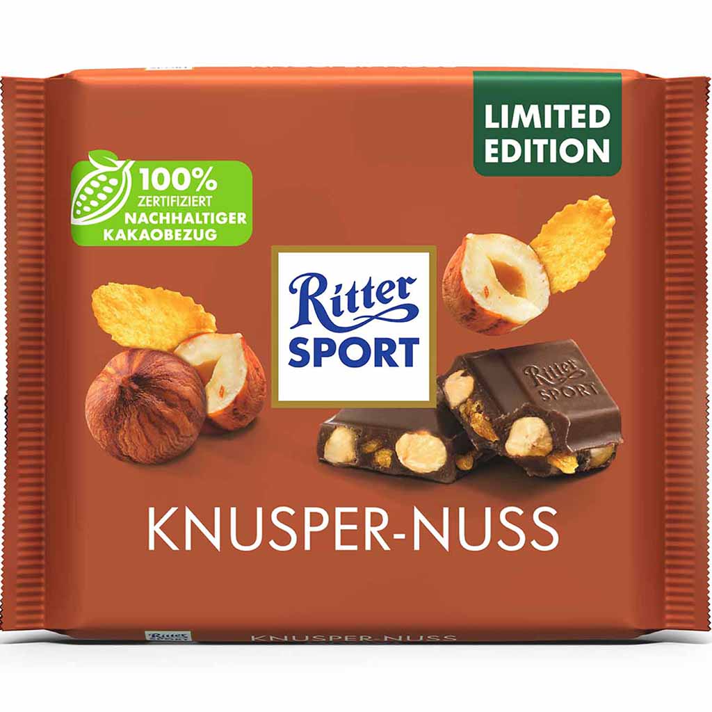 Ritter Sport Tafelschokolade Knusper Nuss 100g MHD 29.05.26