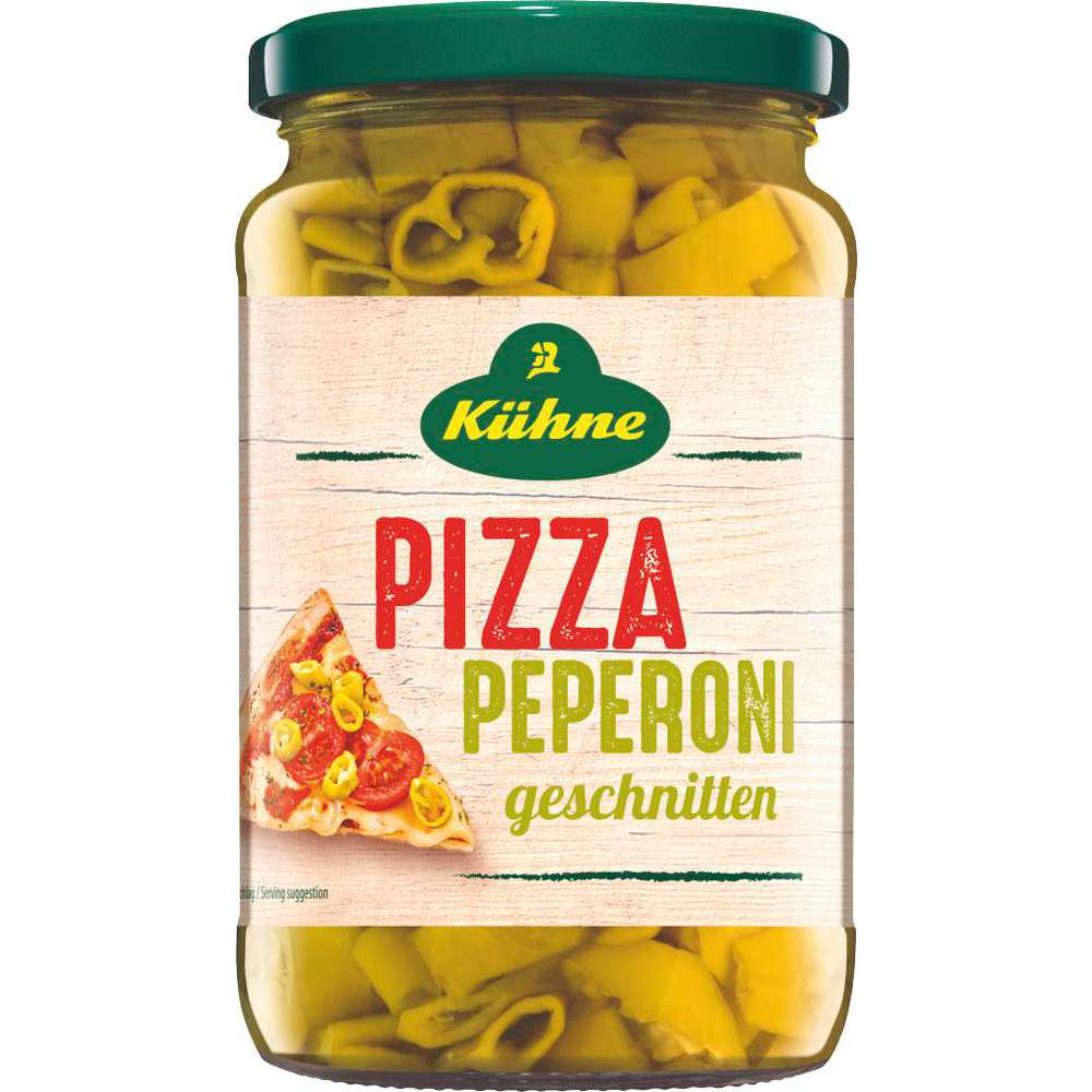 Kühne Pizza Peperoni Geschnitten 340g MHD 15.12.25