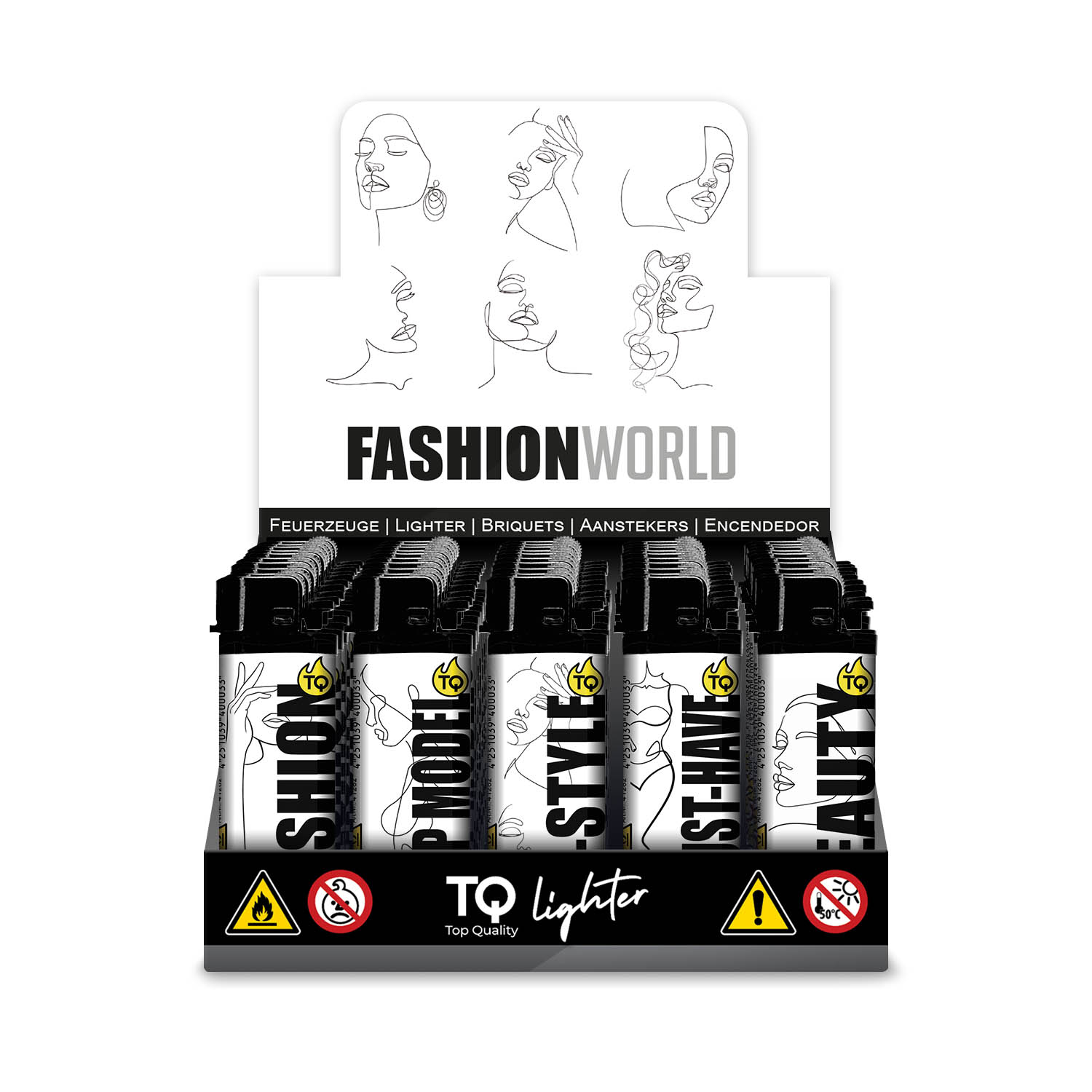50x TobaliQ Feuerzeug Fashionworld