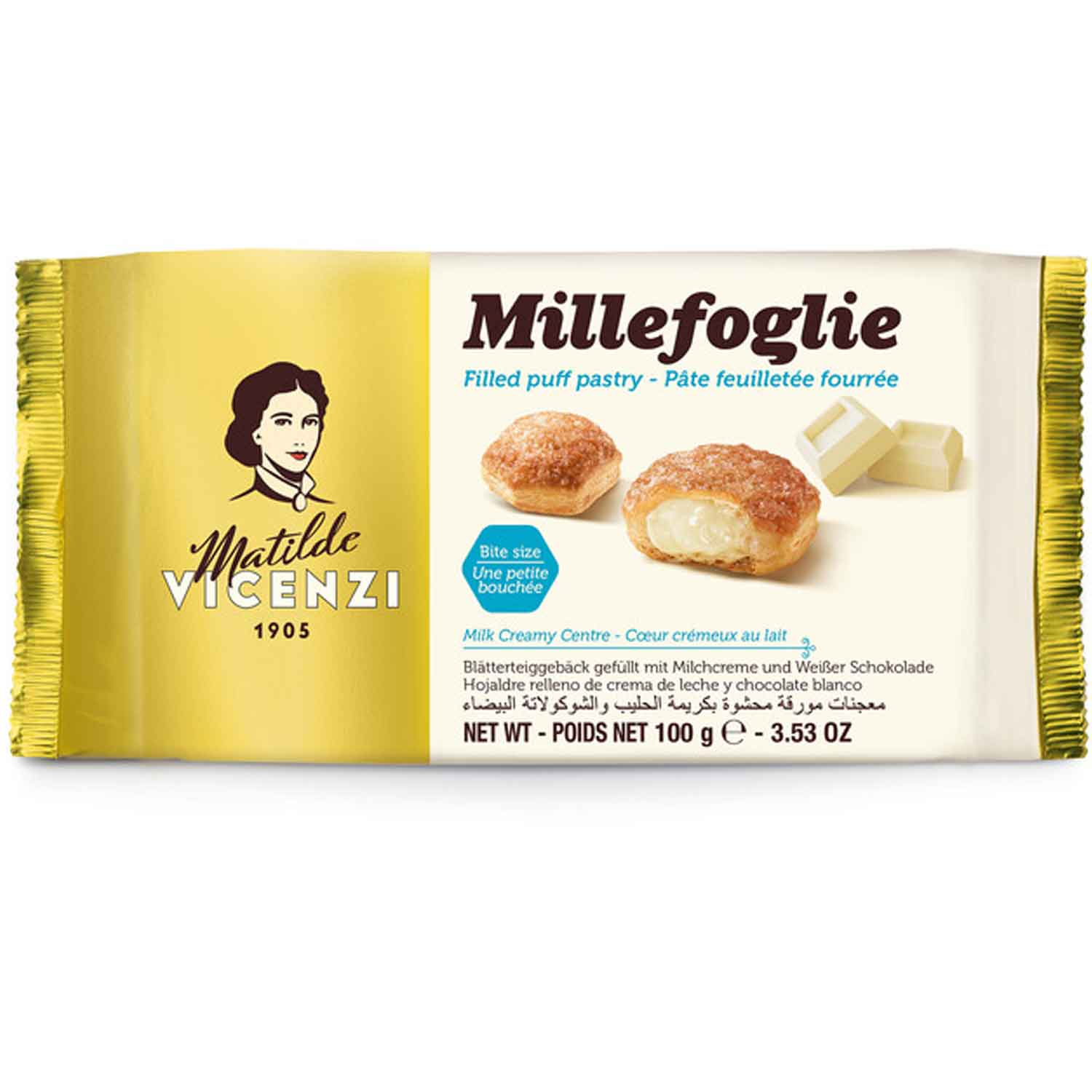 Matilde Vicenzi Millefoglie Snack con Crema 100g MHD 30.09.26