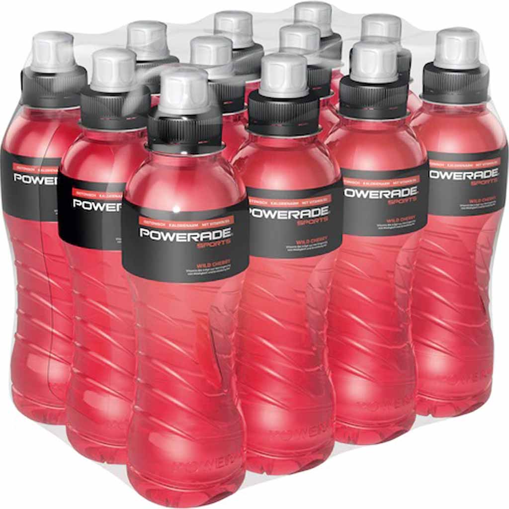 12x Powerade Sports Wild Cherry PET á 500ml=6L MHD 31.05.26