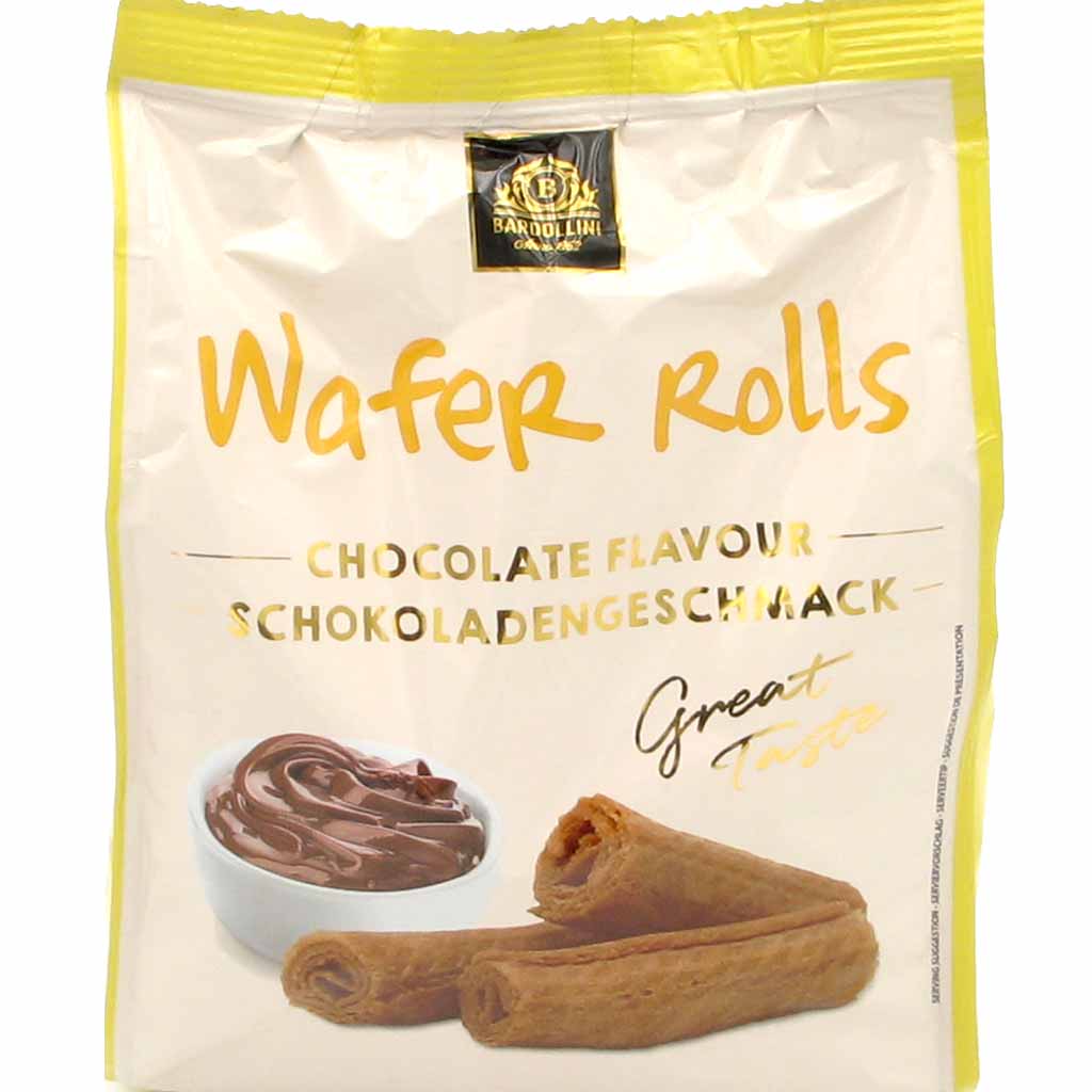 Bardollini Waffelröllchen Schokoladengeschmack 180g MHD 05.07.23