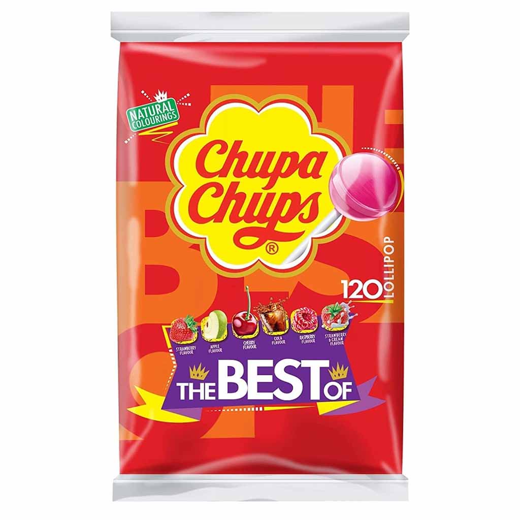 Chupa Chups  - The Best Of - 120er 1,44 kg Beutel  6 Geschmacksrichtungen