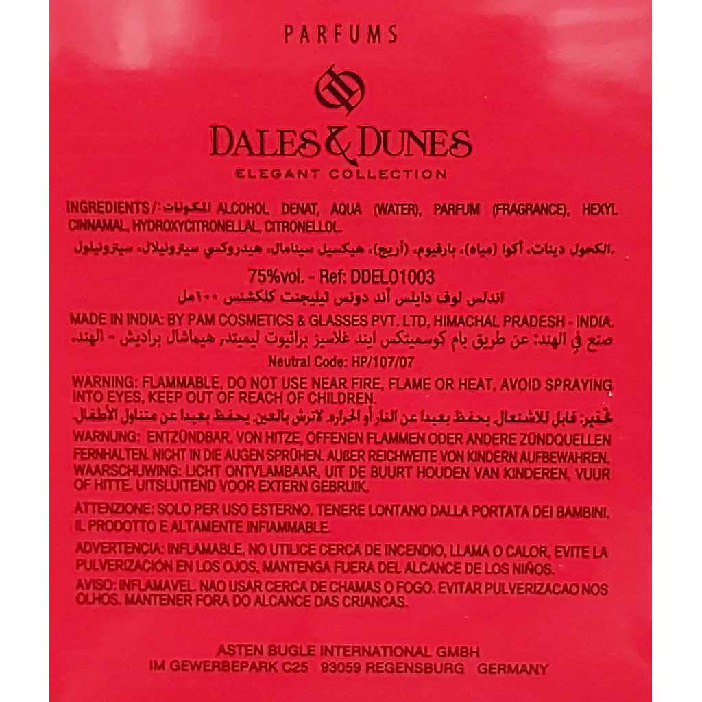 ENDLESS LOVE Pour Femme EAU DE TOILETTE 100ml