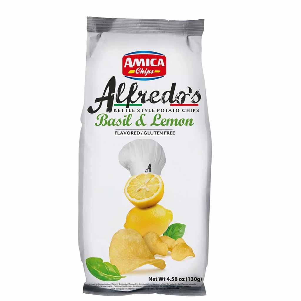 Amica Chips Alfredo's Basil & Lemon 130g MHD 16.03.26