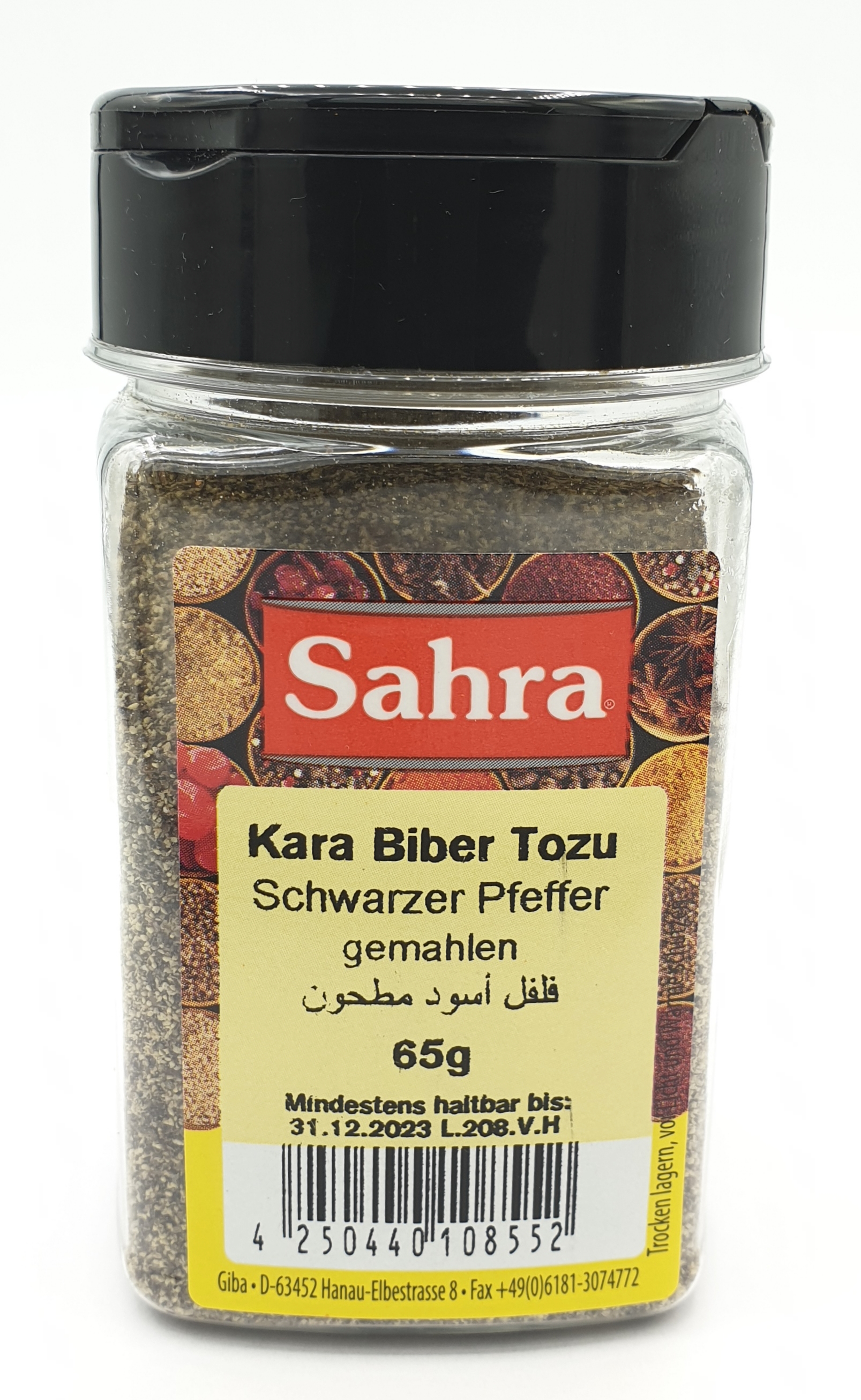 Sahra Schwarzer Pfeffer gemahlen 65g MHD 30.06.27