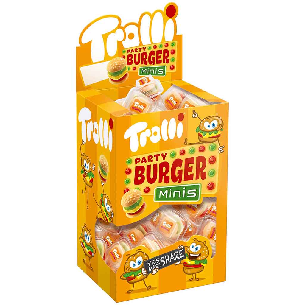 Trolli Party Burger Minis 80x10g=800g MHD 02.03.27
