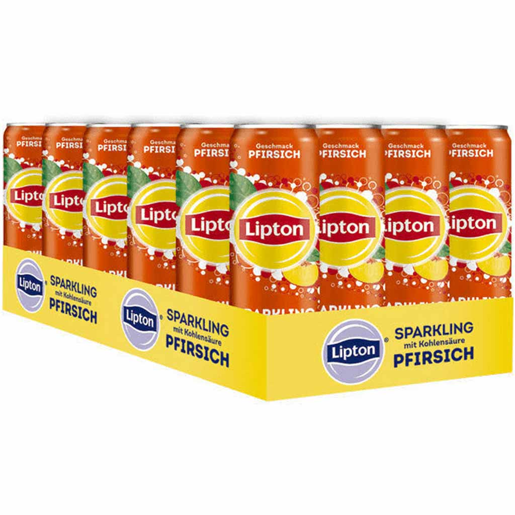 Lipton Sparkling Ice Tea Pfirsich DOSE 24x330ml=7,92L MHD 18.06.26