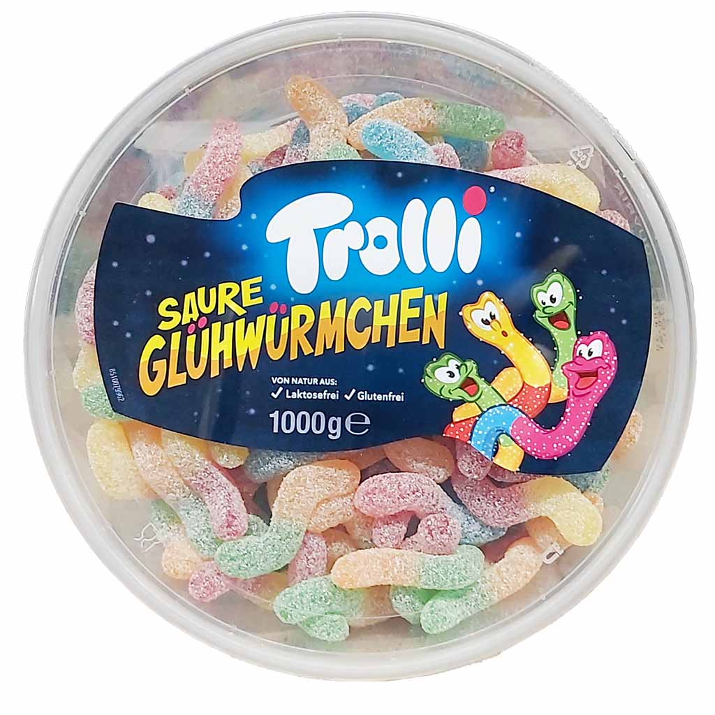 Trolli saure Glühwürmchen Fruchtgummi 1000g MHD 05.12.26