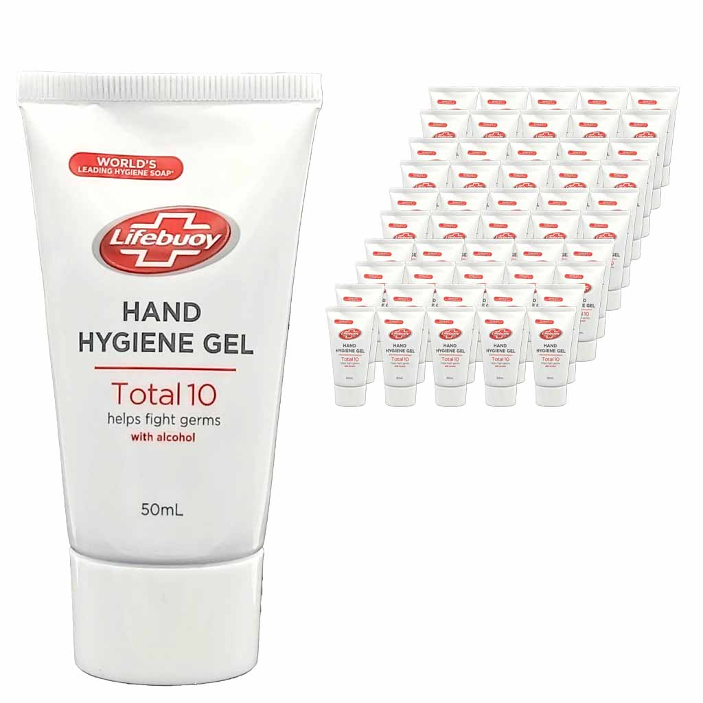 50 x Hand Hygiene Gel 50ml TUBE mit Alkohol für Reisen Lifebuoy, 8886467049804