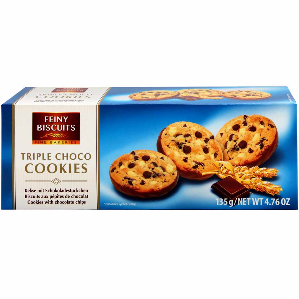 Feiny Biscuits Triple Choco Cookies Kekse 135g MHD 13.08.26