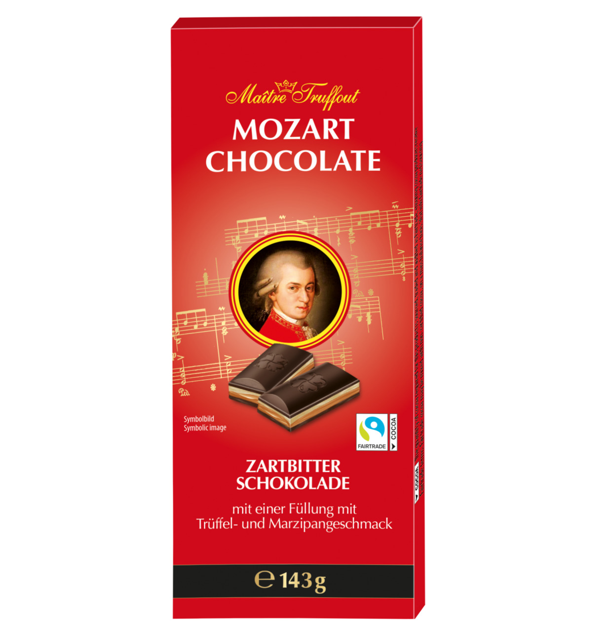 Maitre Truffout Mozart Zartbitterschokolade 143g MHD 13.05.26