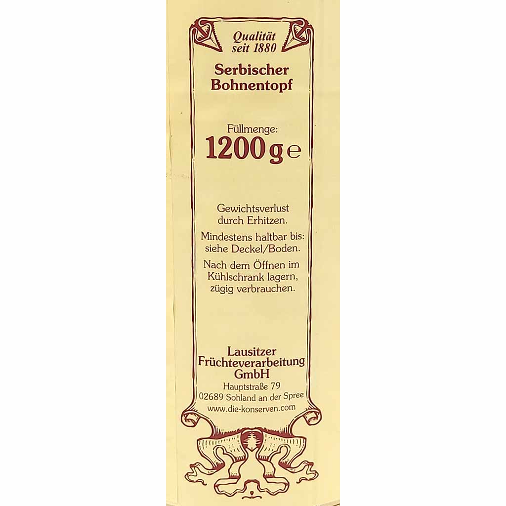 Metzger Meyer Serbischer Bohneneintopf 1200g Dose