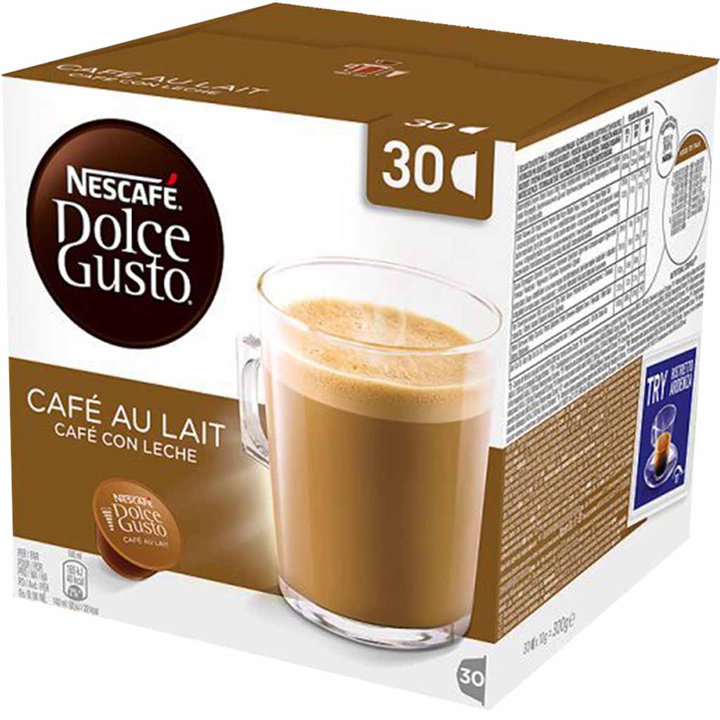 Nescafe Dolce Gusto Kapseln Cafe au Lait 30 Tassen 300g