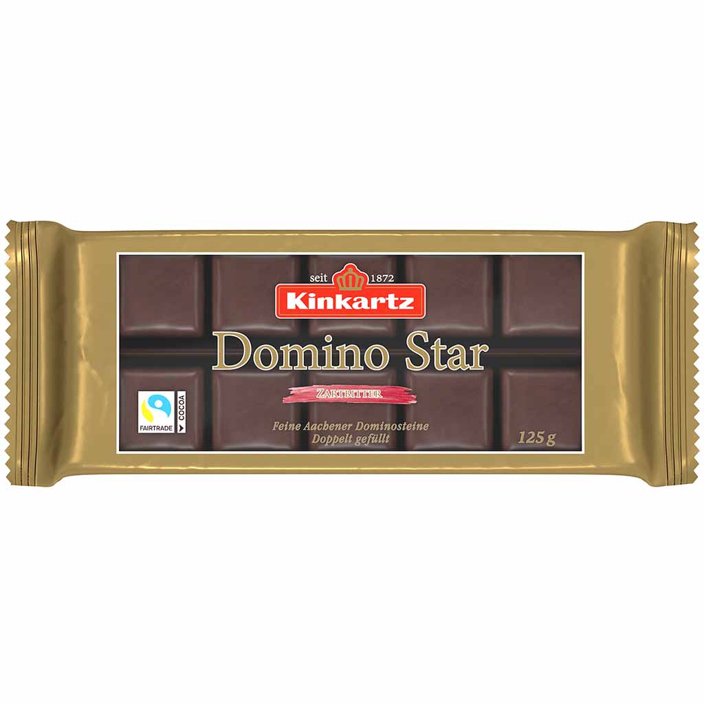 Kinkartz Domino Star Zartbitter 125g MHD 30.05.26