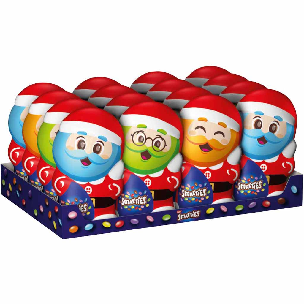 16x Smarties Weihnachtsmann mit Schokolinsen á 85g=1360g MHD 30.06.26