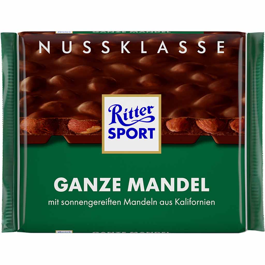 Ritter Sport Tafelschokolade ganze Mandel 100g MHD 06.03.26