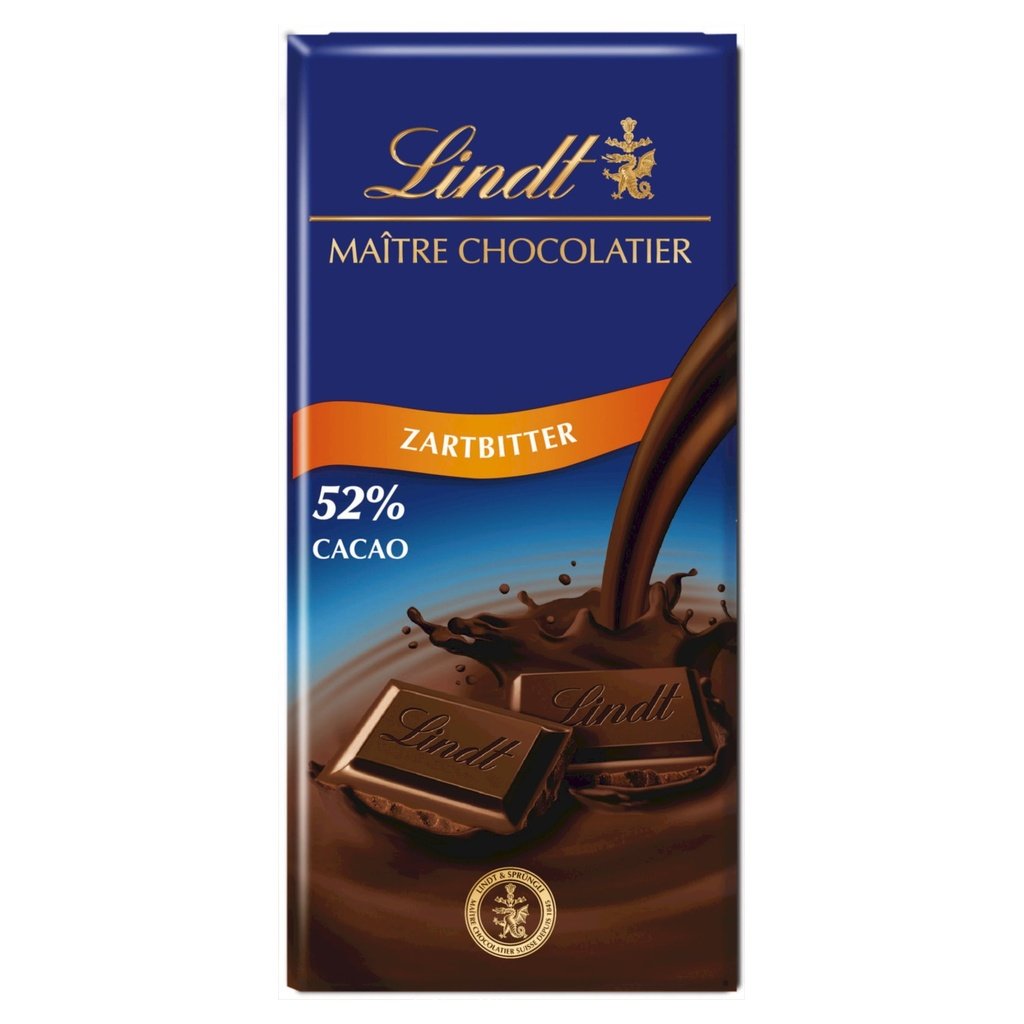 Lindt Maître Chocolatier Zartbitter 52%100 g MHD 30.10.26