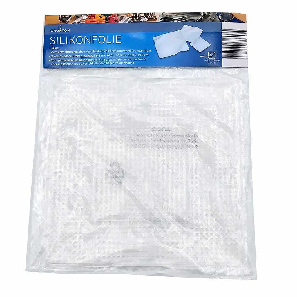 Silikonfolie 3er Pack 9,5cm x 9,5cm-14cm x14cm-19cm x19cm