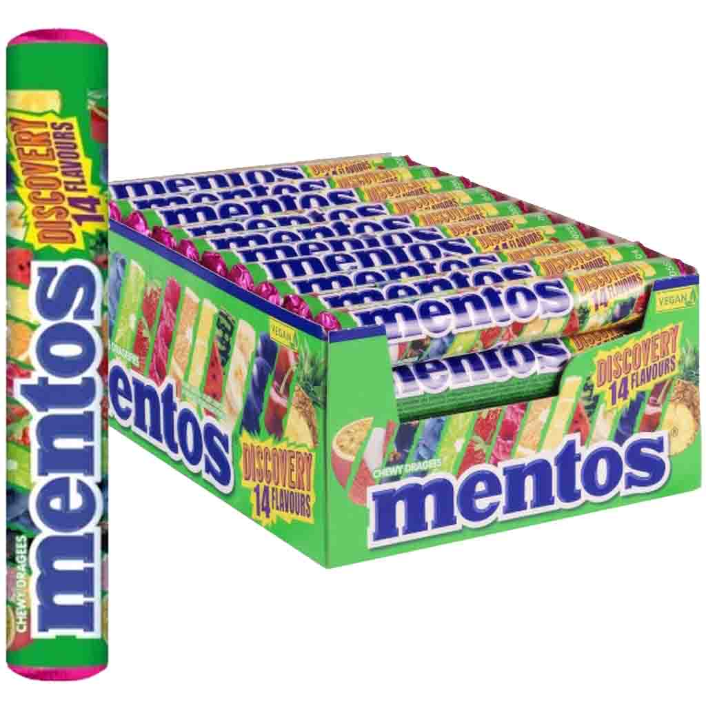 Mentos Kaudragees Discovery 14 Flavours 40er 1,5kg MHD 30.03.28
