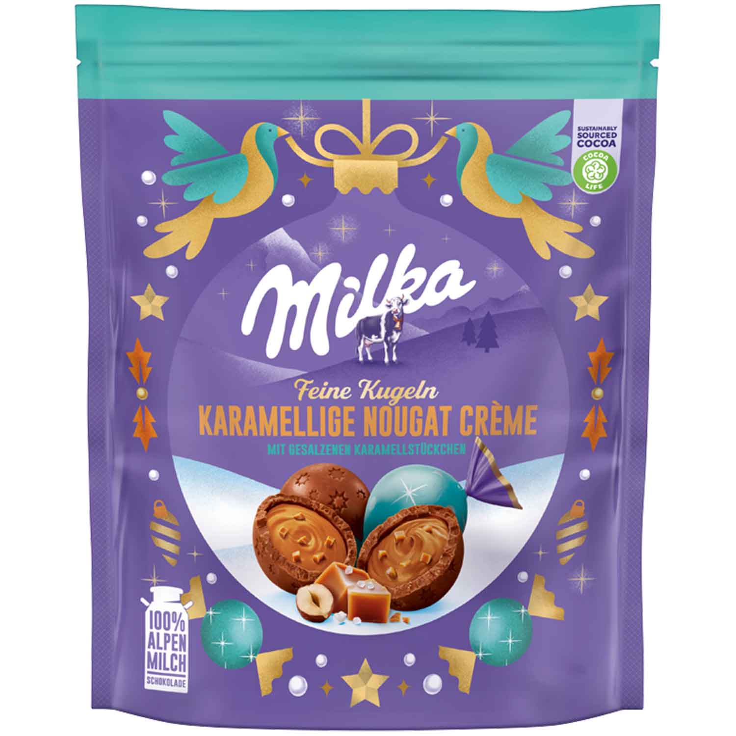 Milka Feine Kugeln Karamellige Nougat Crème 90g MHD 31.03.26