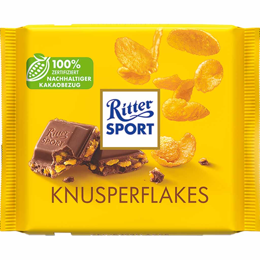 Ritter Sport Tafelschokolade Knusperflakes 100g MHD 04.09.26