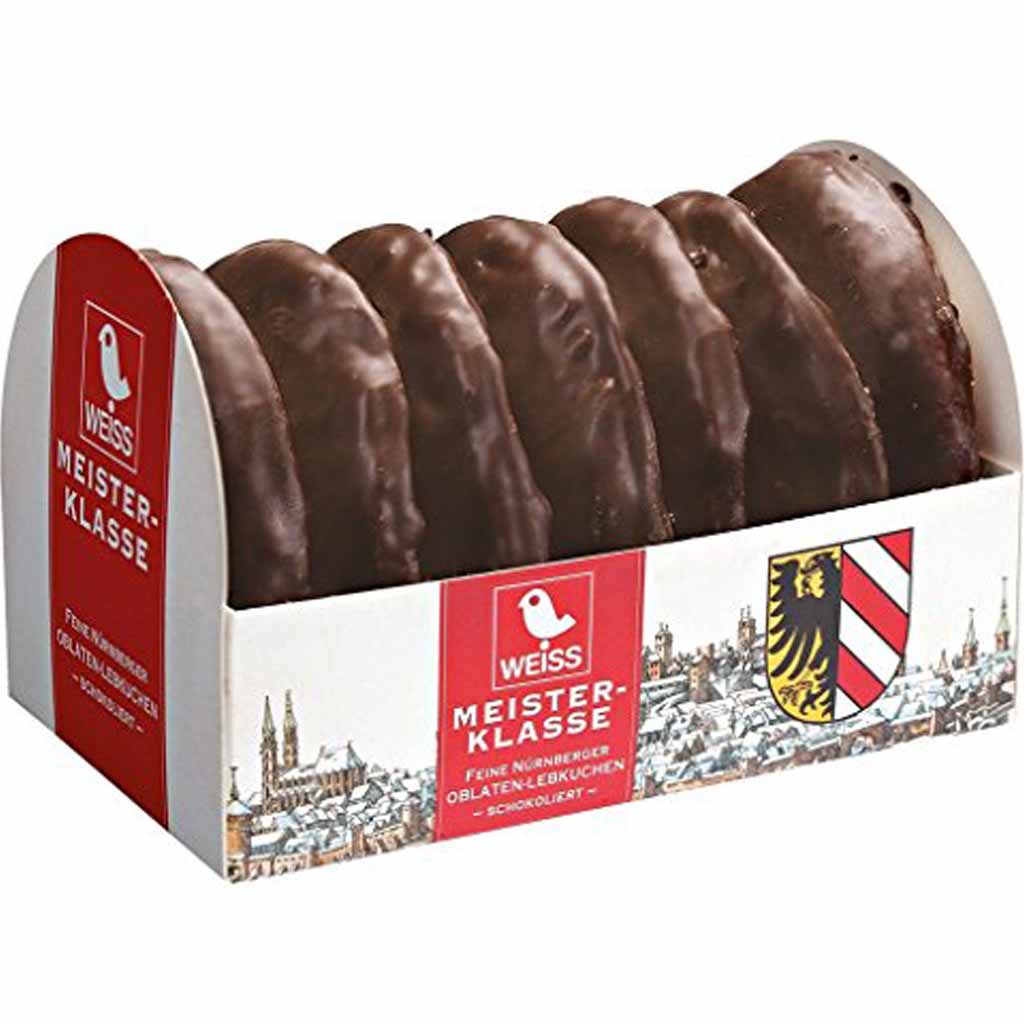 Weiss Meisterklasse Nürnberger Oblaten Lebkuchen schokoliert 200g MHD 30.04.26